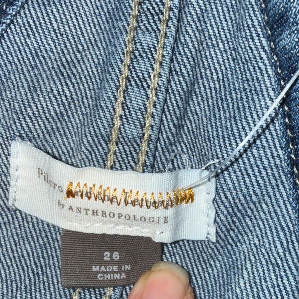 Pilcro Anthropologie painter Blue Denim Overalls size 26 - Picture 4 of 10